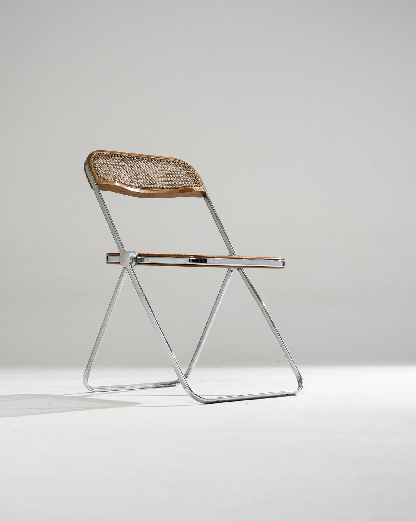 PLIA CANE AND METAL CHAIR, 1960s
