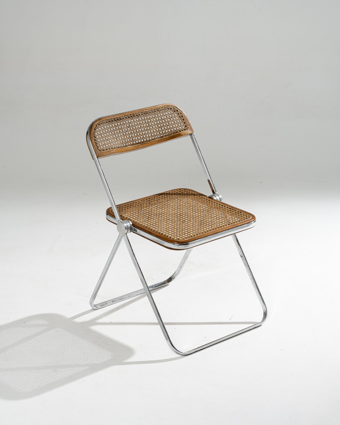 PLIA CANE AND METAL CHAIR, 1960s