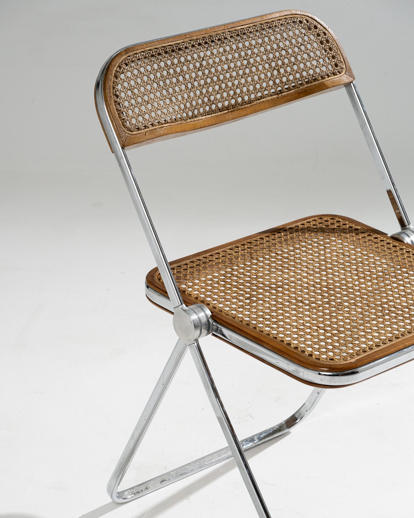 PLIA CANE AND METAL CHAIR, 1960s