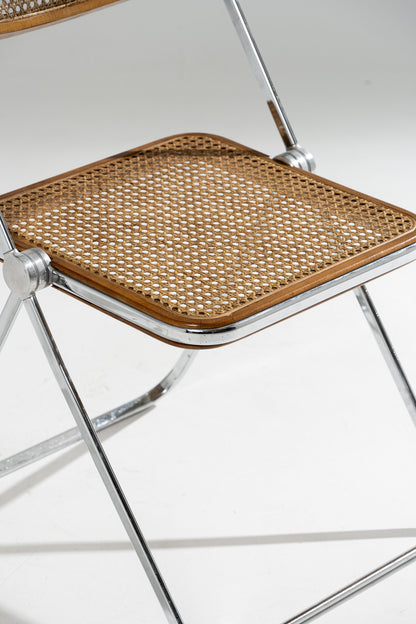 PLIA CANE AND METAL CHAIR, 1960s