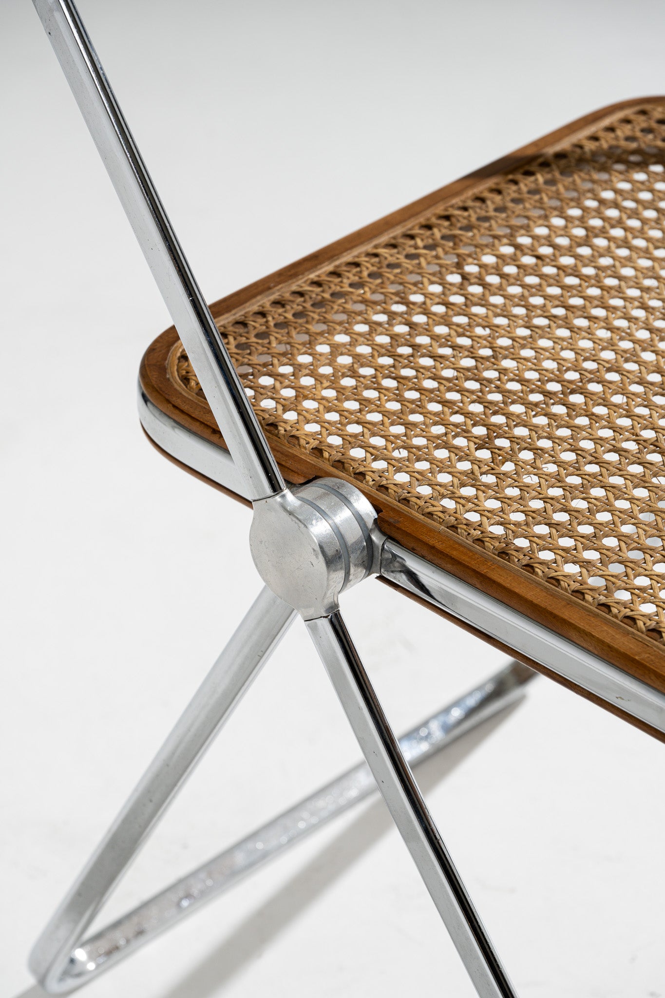 PLIA CANE AND METAL CHAIR, 1960s