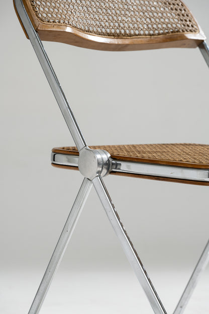 PLIA CANE AND METAL CHAIR, 1960s