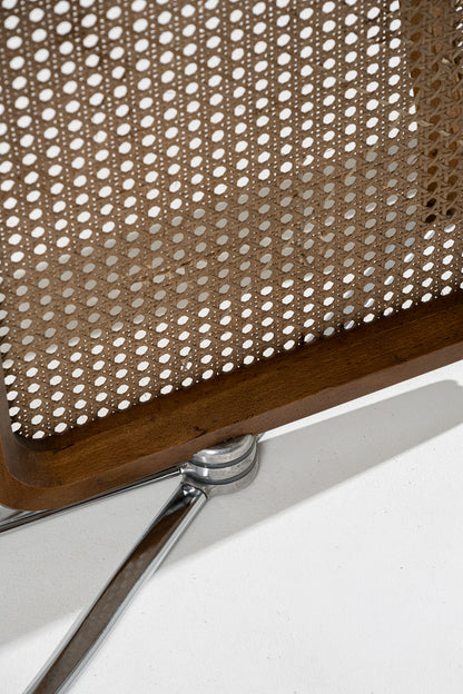 PLIA CANE AND METAL CHAIR, 1960s