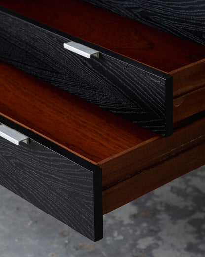 ÉTAGÈRE EN BOIS ET ALUMINIUM, GEORGES NELSON, 1950s