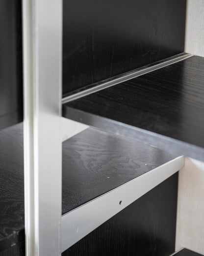 ÉTAGÈRE EN BOIS ET ALUMINIUM, GEORGES NELSON, 1950s