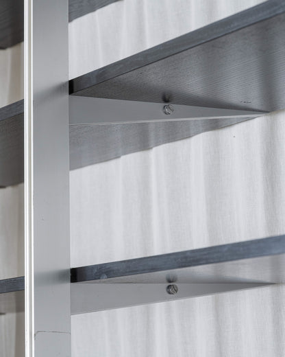 ÉTAGÈRE EN BOIS ET ALUMINIUM, GEORGES NELSON, 1950s