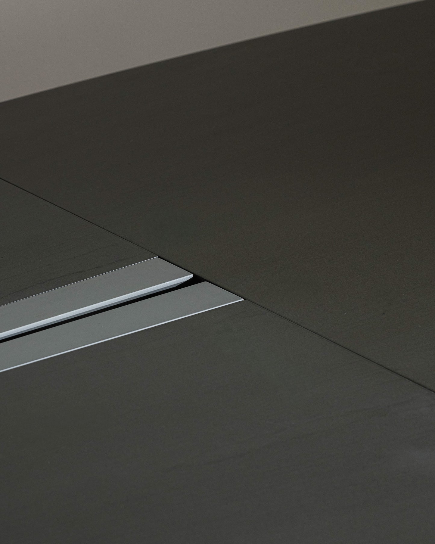 METAL AND WOOD CONFERENCE TABLE, 1990s