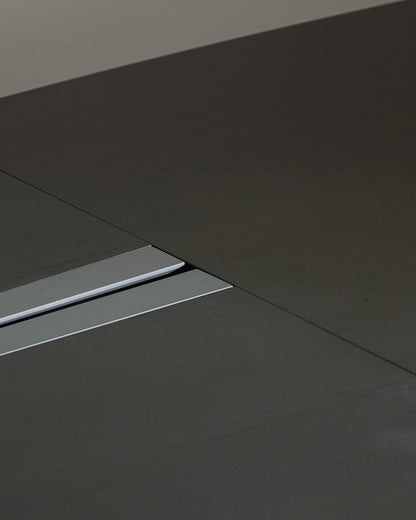 METAL AND WOOD CONFERENCE TABLE, 1990s