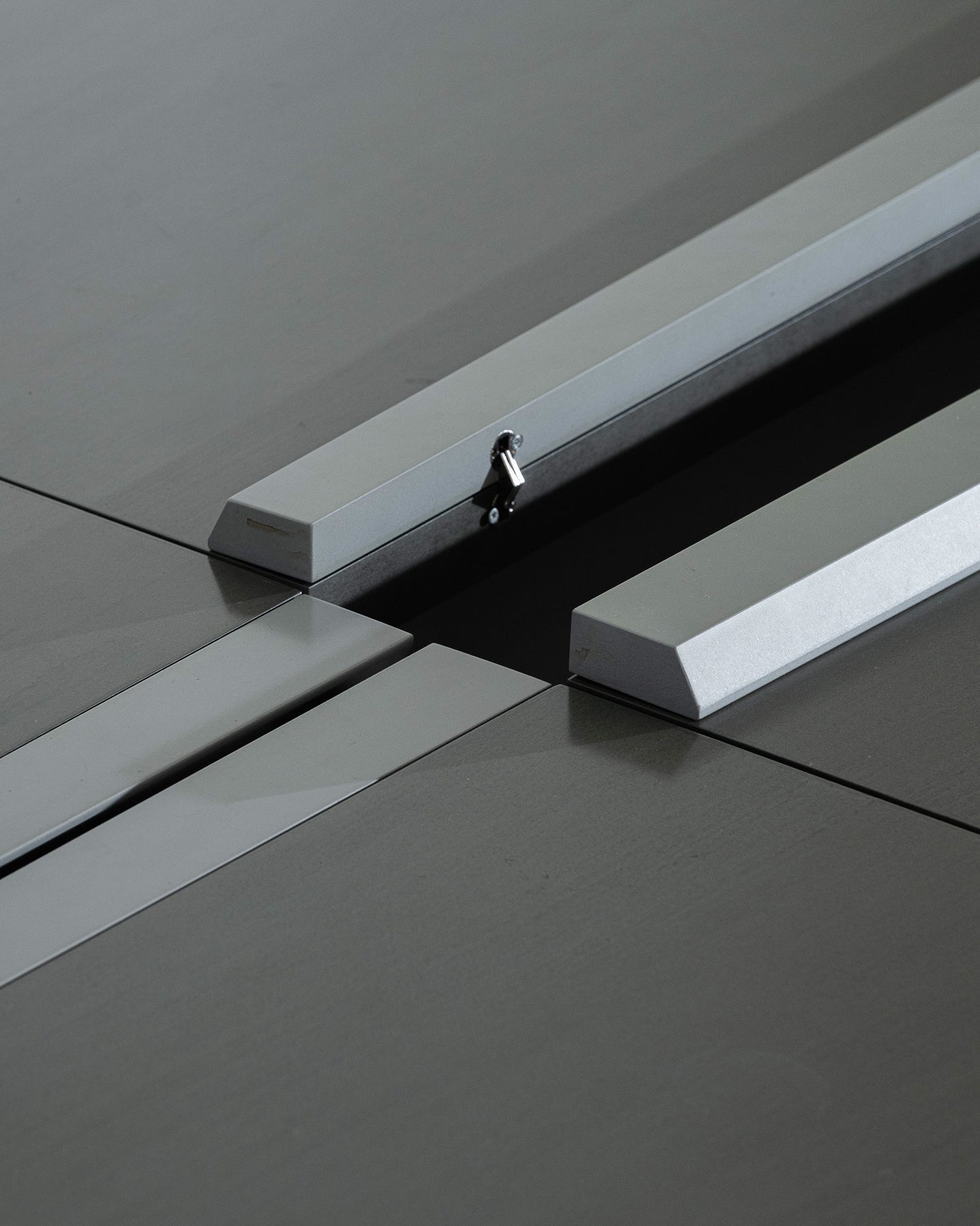 METAL AND WOOD CONFERENCE TABLE, 1990s