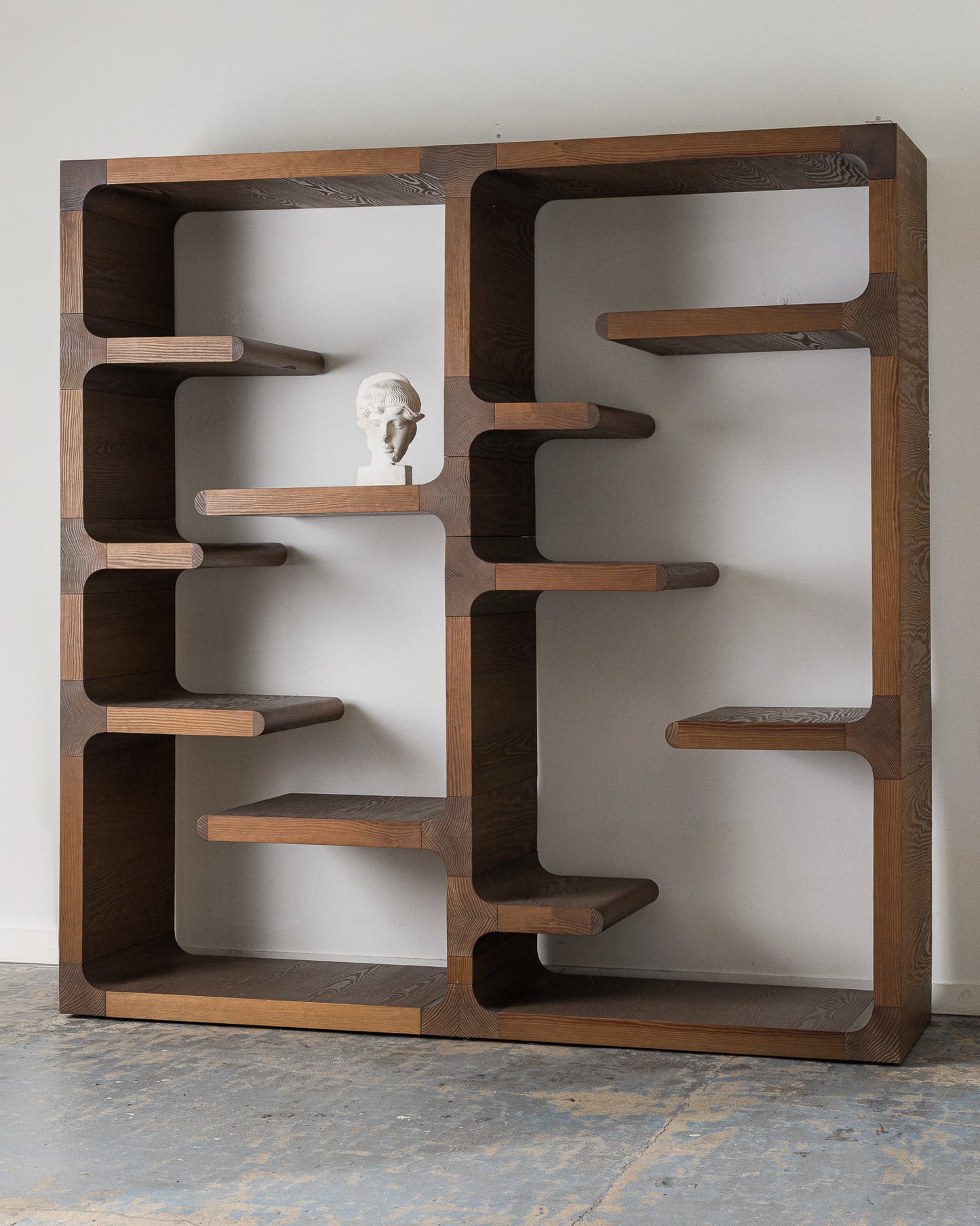 Pen bookshelf in gray oak, Christophe Delcourt, 2000s