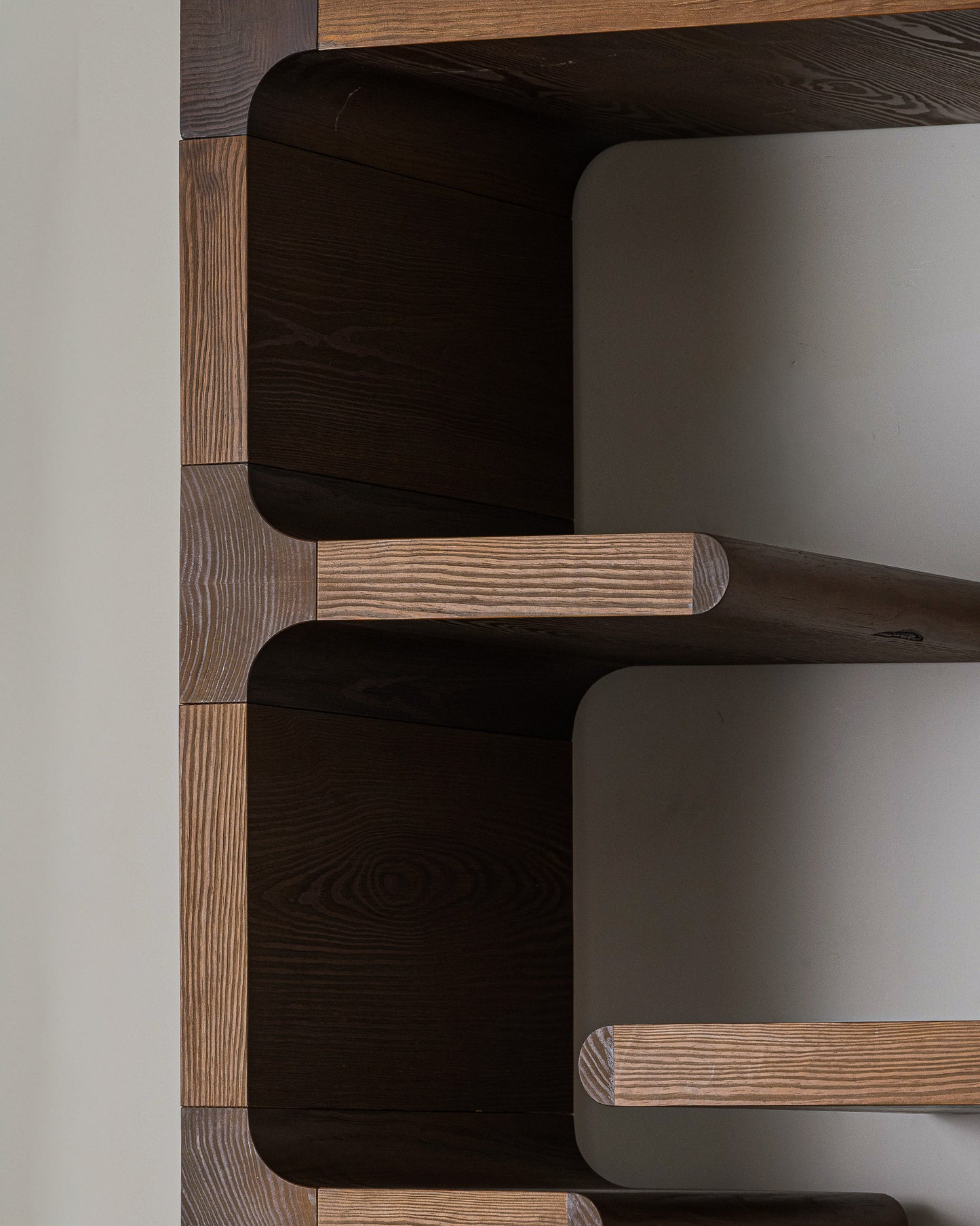 Pen bookshelf in gray oak, Christophe Delcourt, 2000s