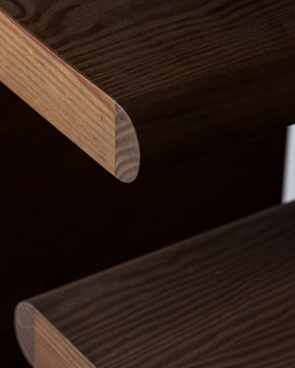 Pen bookshelf in gray oak, Christophe Delcourt, 2000s