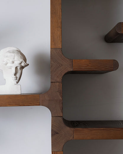 Pen bookshelf in gray oak, Christophe Delcourt, 2000s