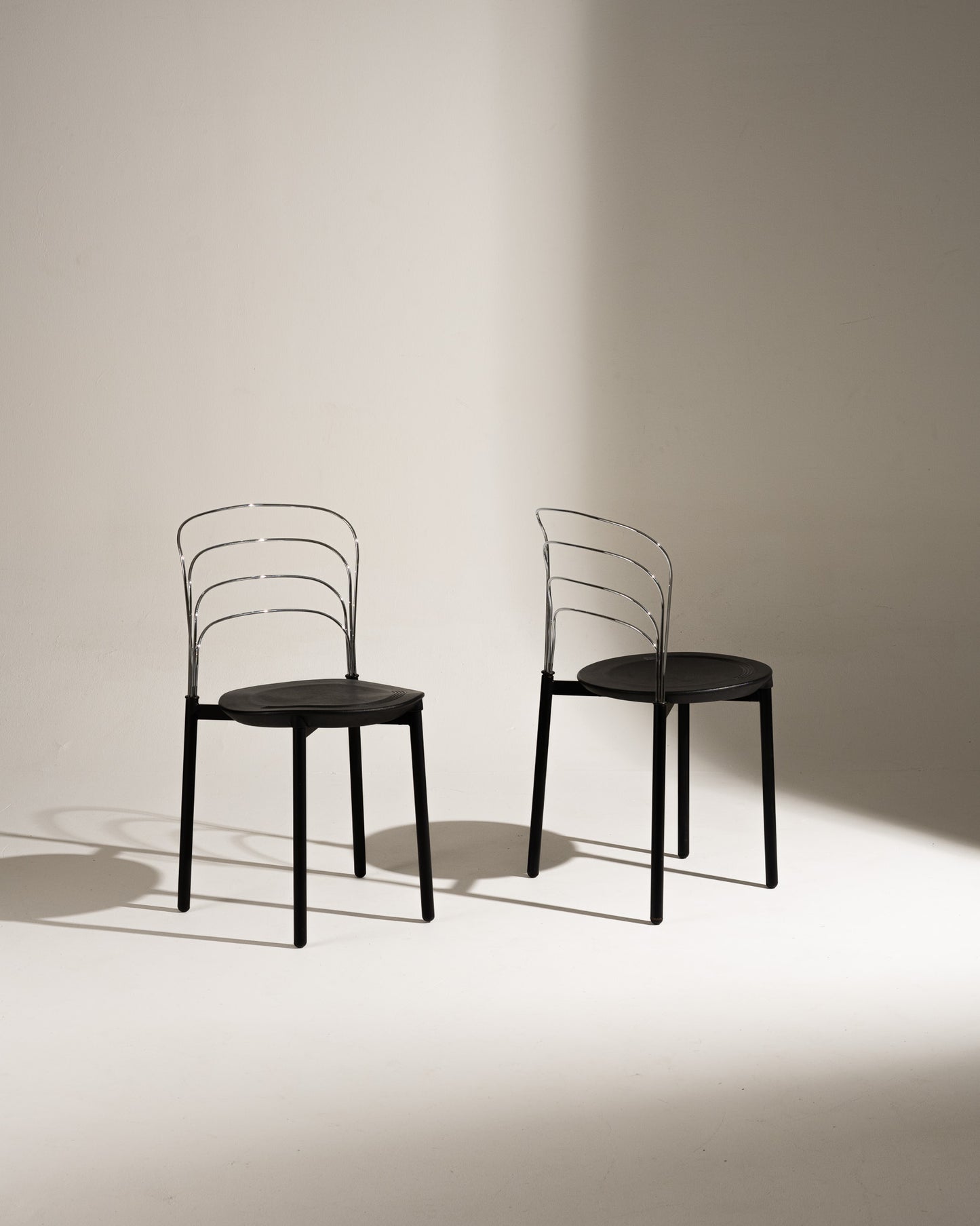 PAIR OF DELFINA CHAIRS, RAIMONDI, BONTEMPI, 1980s