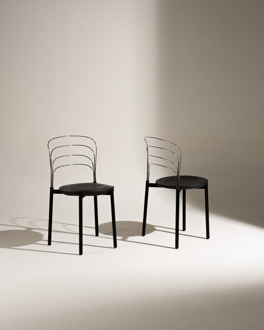 PAIR OF DELFINA CHAIRS, RAIMONDI, BONTEMPI, 1980s