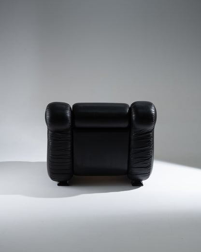 FAUTEUIL ITALIEN EN CUIR, 1970s