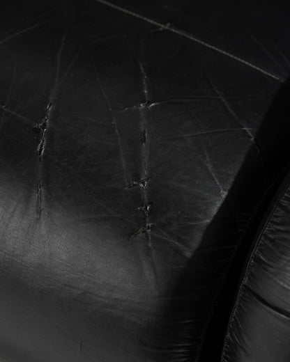 FAUTEUIL ITALIEN EN CUIR, 1970s