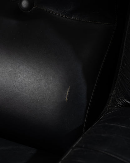 FAUTEUIL ITALIEN EN CUIR, 1970s