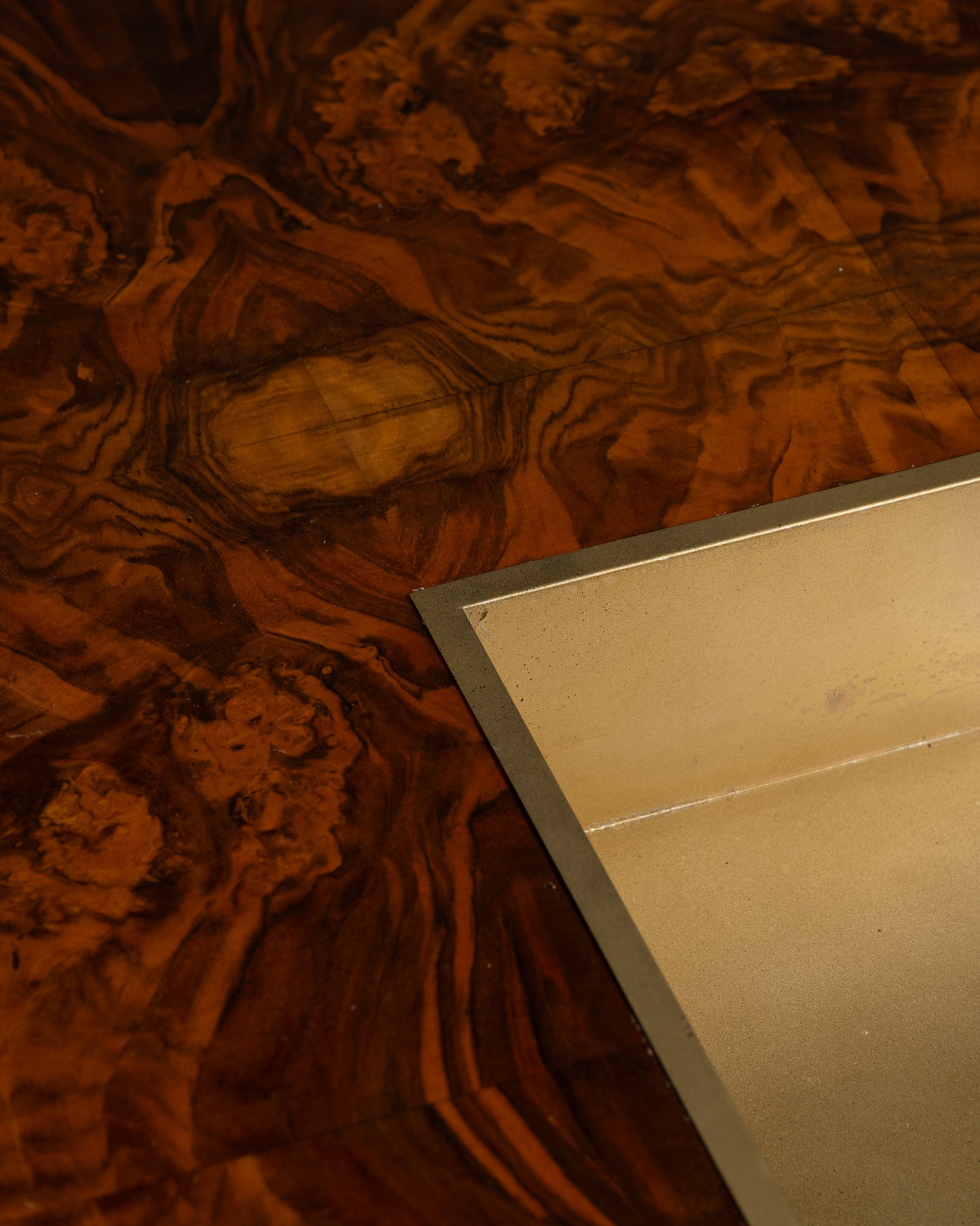 ELM BURL COFFEE TABLE, WILLY RIZZO, 1970s