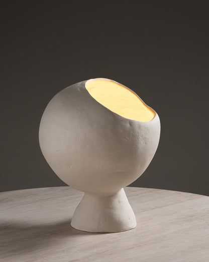 GLOBE FLOOR LAMP IN STONEWARE