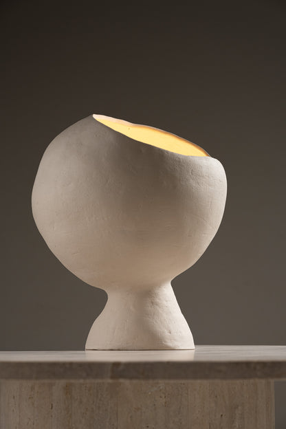 GLOBE FLOOR LAMP IN STONEWARE