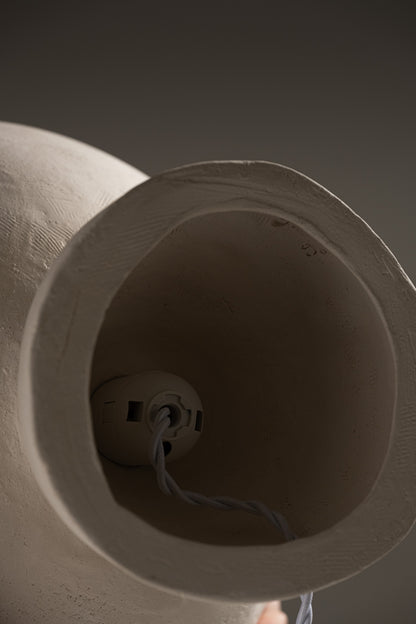 GLOBE FLOOR LAMP IN STONEWARE