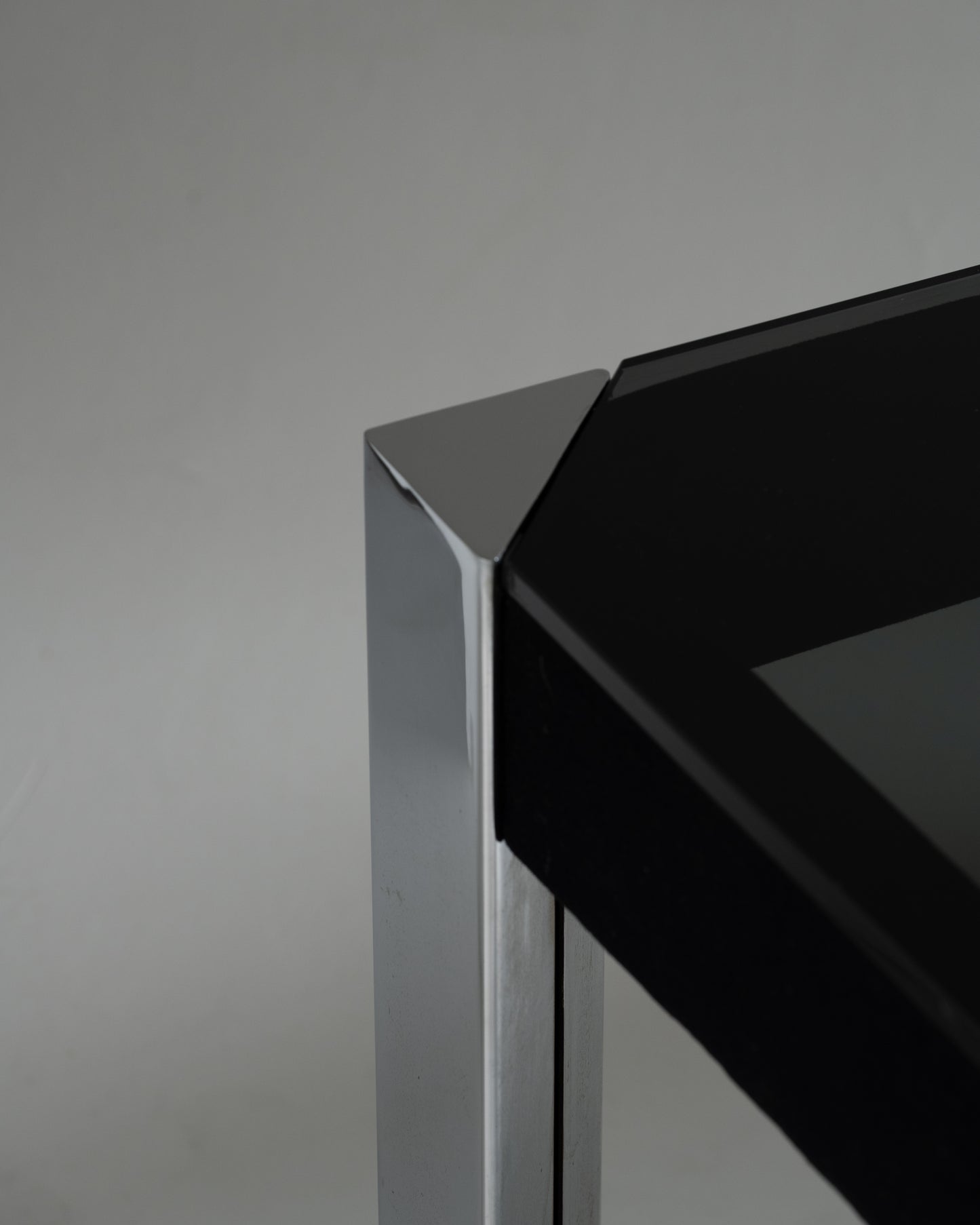 TABLE EN VERRE ET MÉTAL, FALESCHINI, 1970s