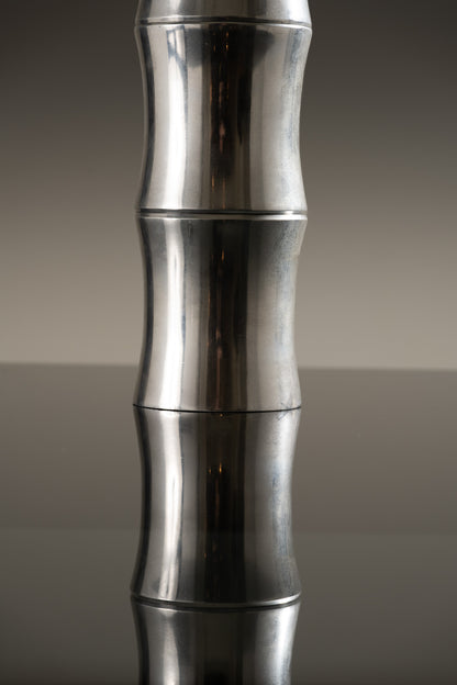 GRAND VASE BAMBOU EN MÉTAL, 1970s