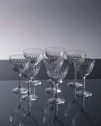 SET OF 8 WATER GLASSES, PARIS MODEL, BACCARAT