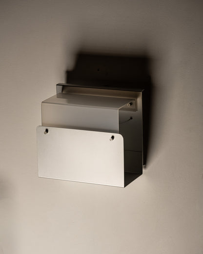 GLASS AND METAL WALL LIGHT, 1980s