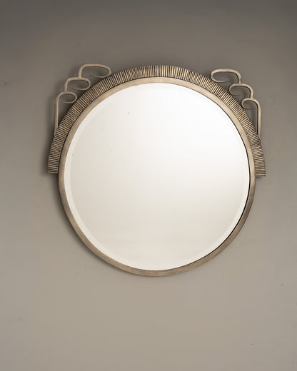 ART DECO WROUGHT IRON MIRROR, 1920s
