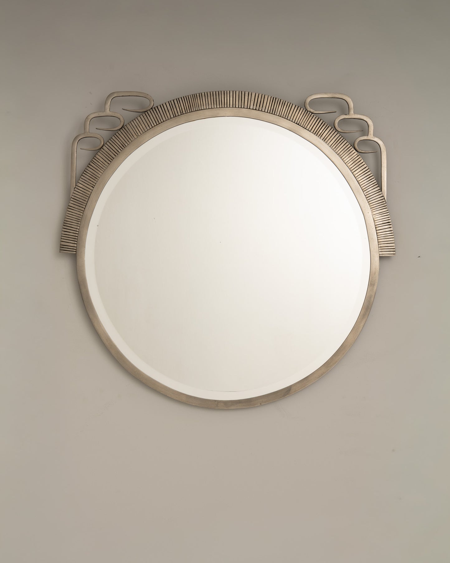 ART DECO WROUGHT IRON MIRROR, 1920s