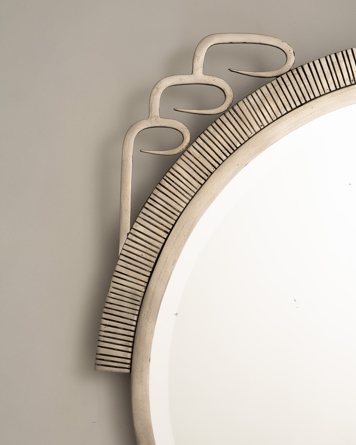 ART DECO WROUGHT IRON MIRROR, 1920s