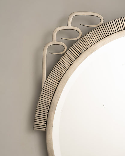 ART DECO WROUGHT IRON MIRROR, 1920s