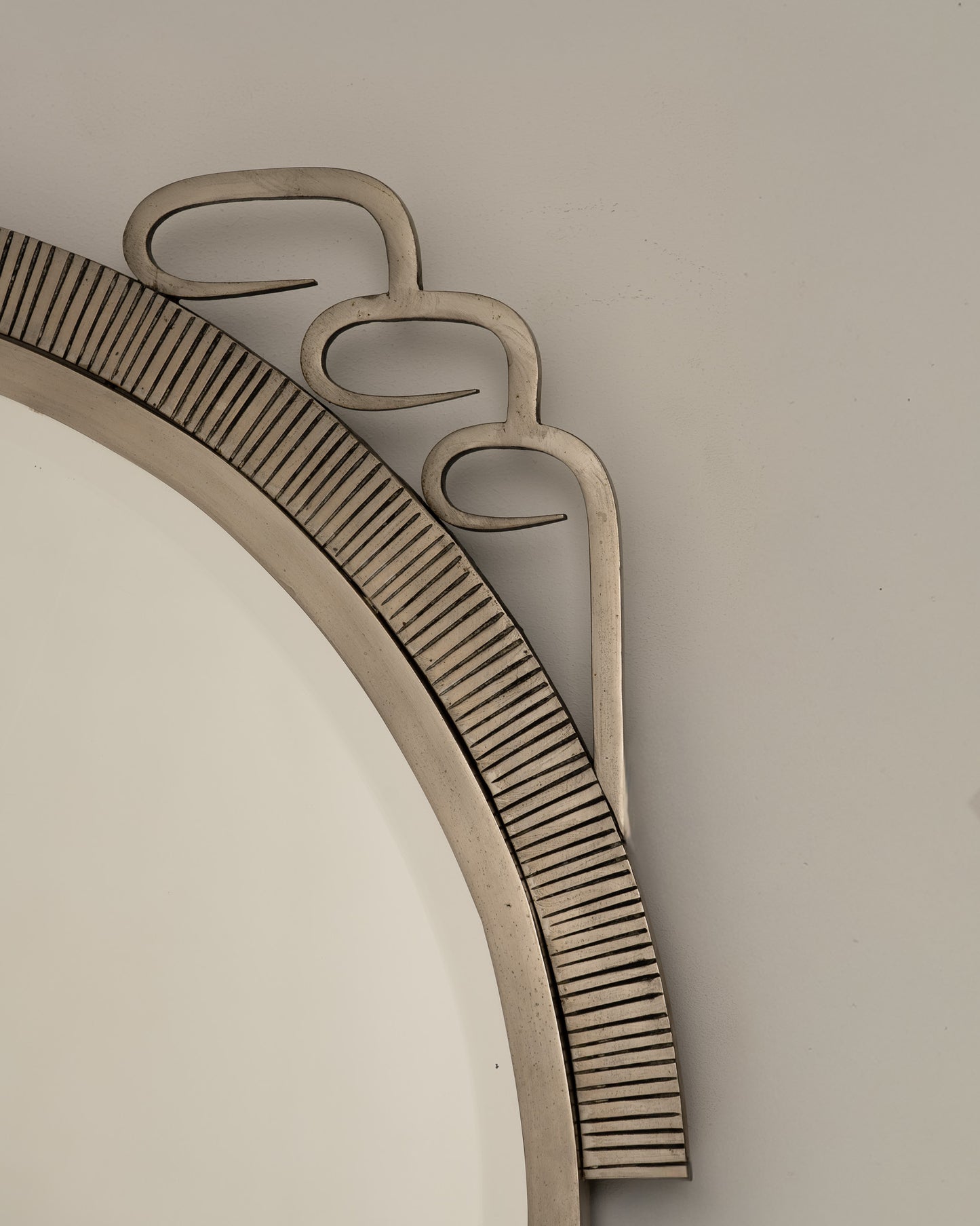 ART DECO WROUGHT IRON MIRROR, 1920s