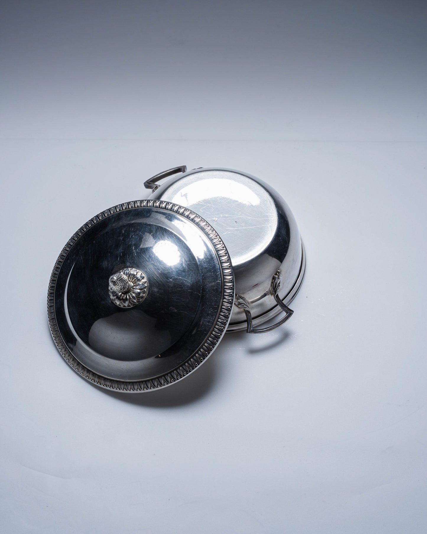 LÉGUMIER EN MÉTAL ARGENTÉ, 1970s