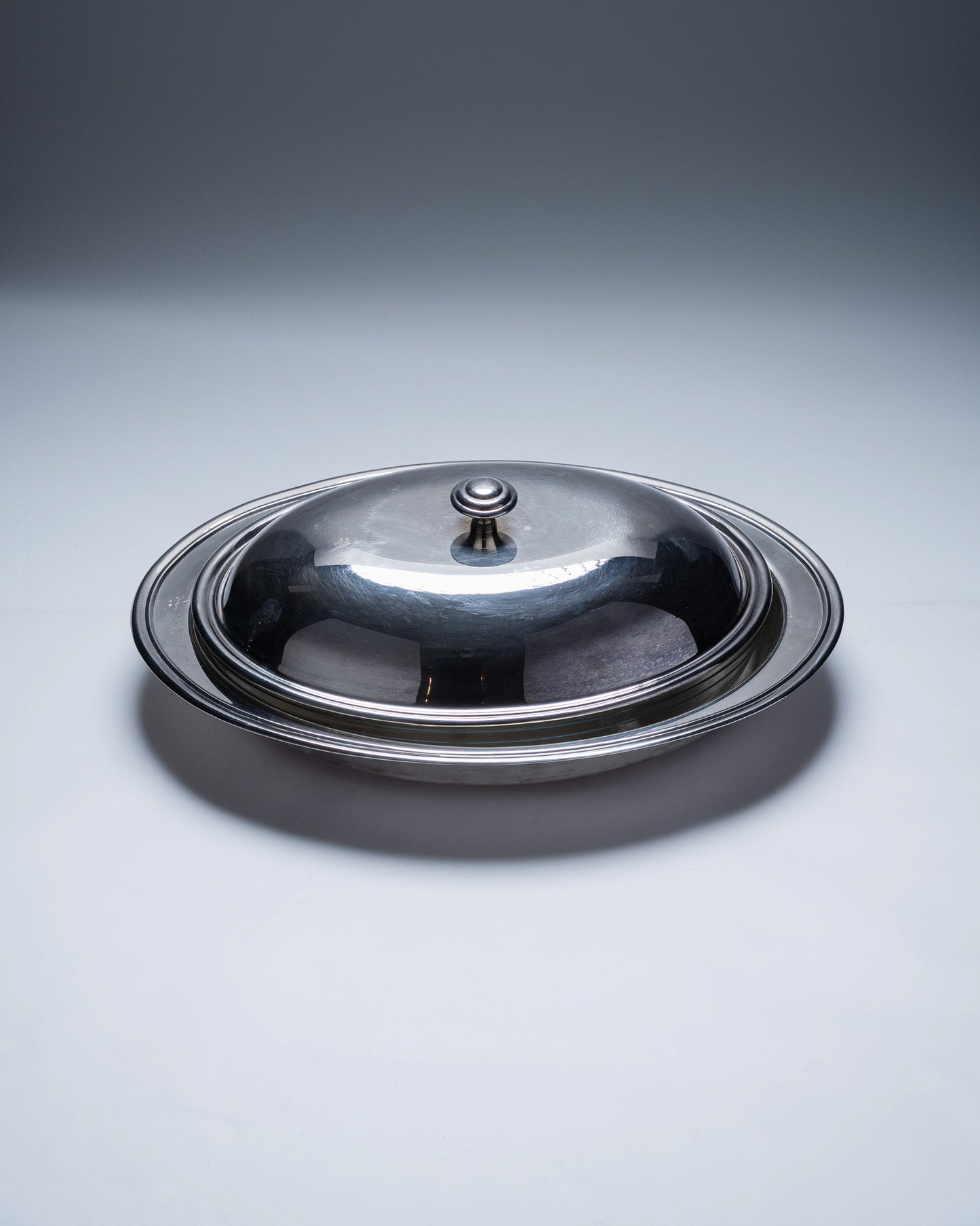 Silver-plated metal vegetable dish, Christofle, 1960s