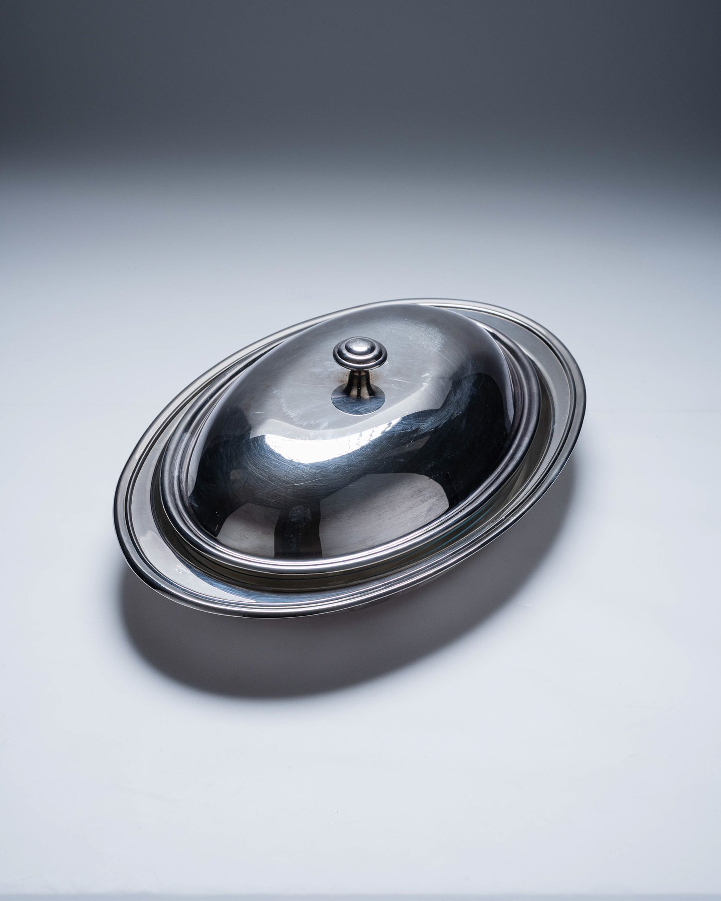 Silver-plated metal vegetable dish, Christofle, 1960s