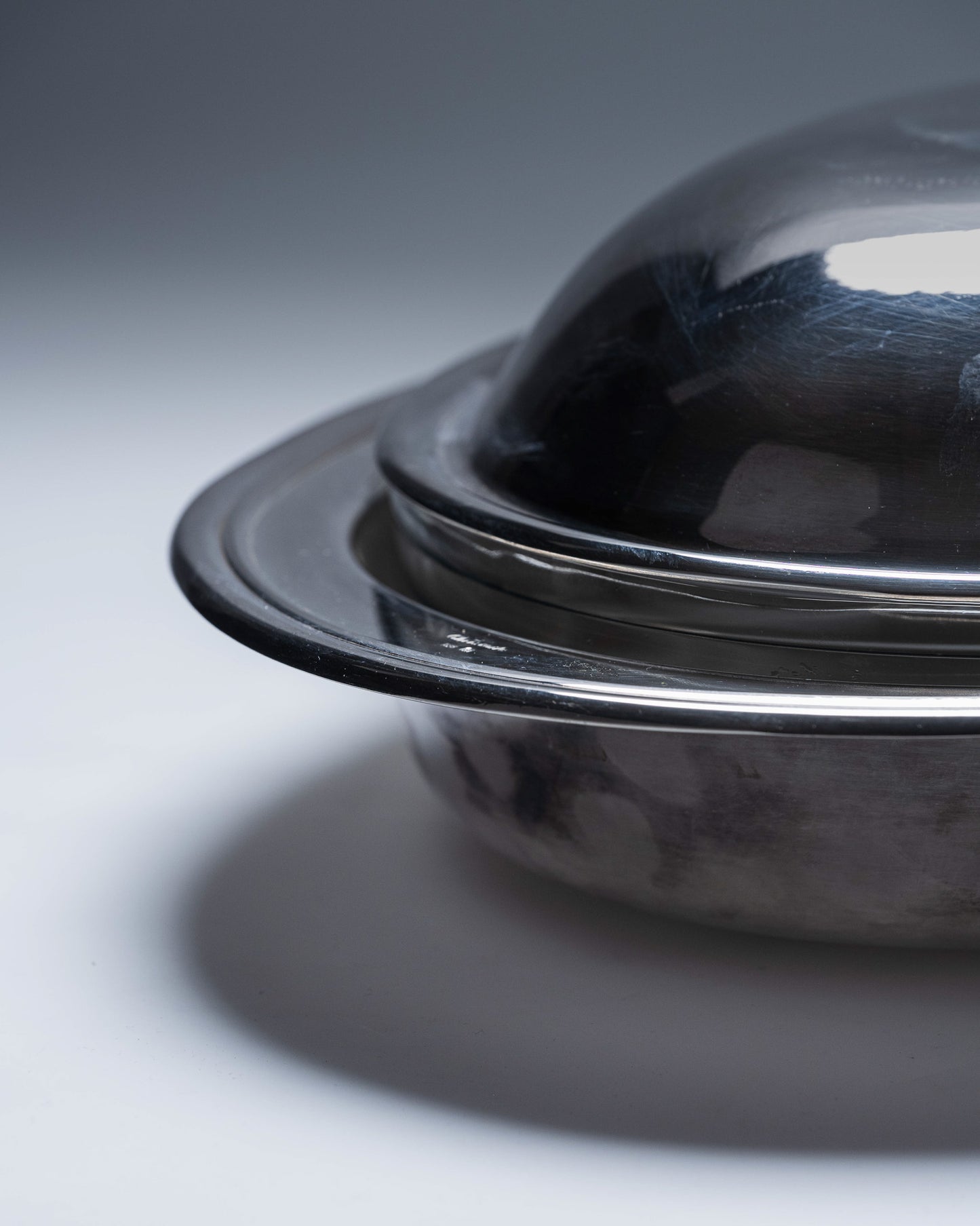 Silver-plated metal vegetable dish, Christofle, 1960s