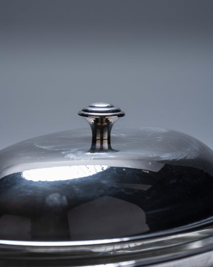 Silver-plated metal vegetable dish, Christofle, 1960s