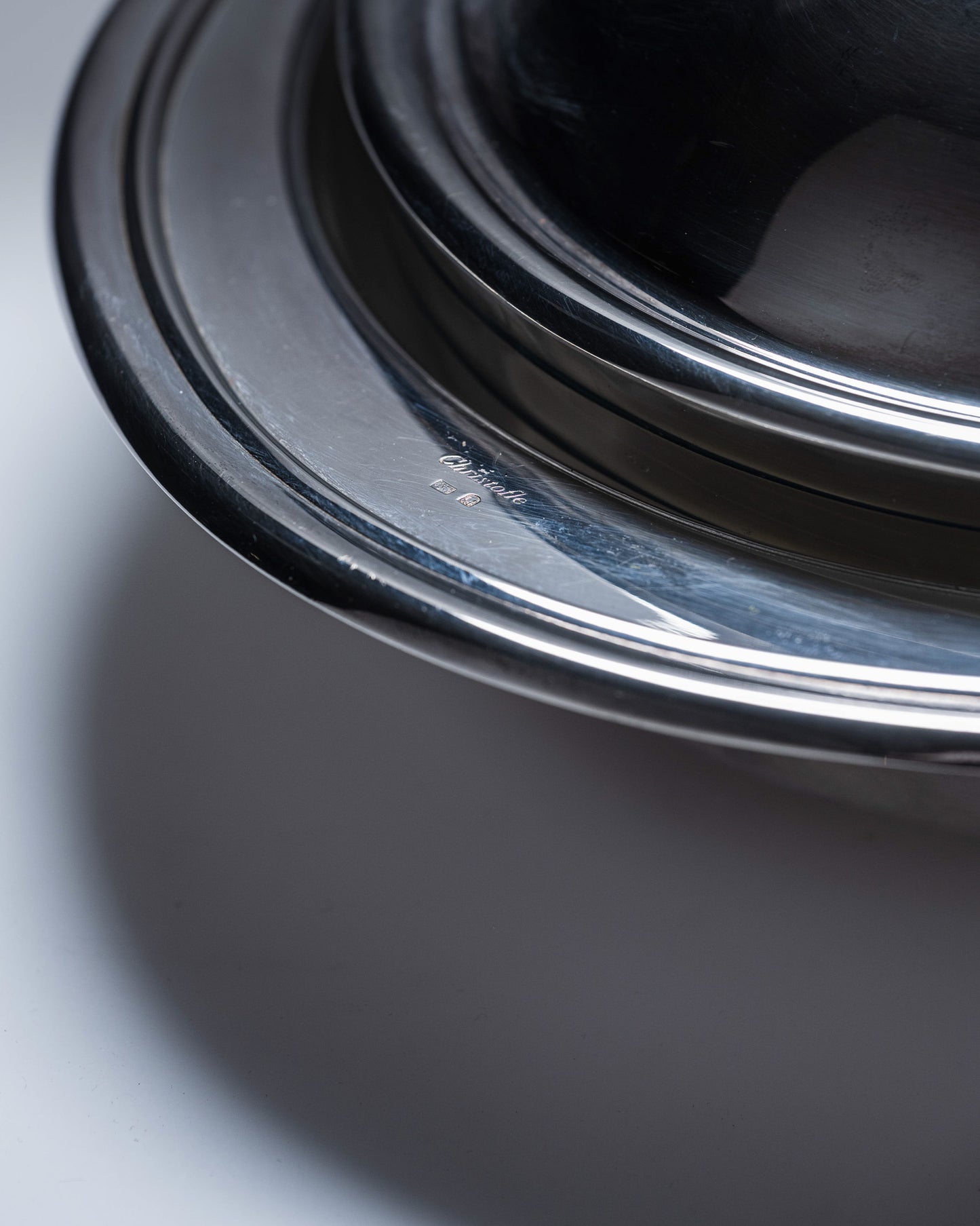 Silver-plated metal vegetable dish, Christofle, 1960s