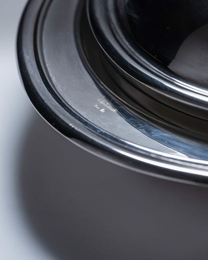 Silver-plated metal vegetable dish, Christofle, 1960s