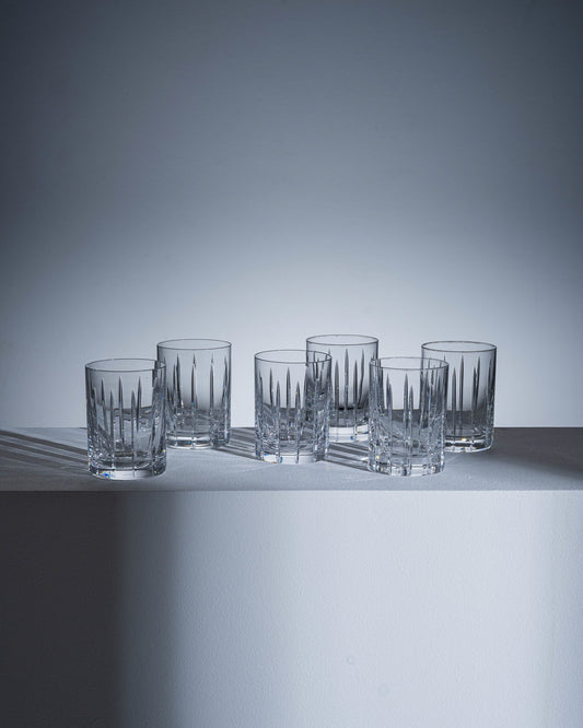 SET DE 6 VERRES À WHISKY EN CRISTAL DE SÈVRES, 1980s