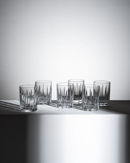 SET OF 6 SEVRES CRYSTAL WHISKEY GLASSES, 1980s