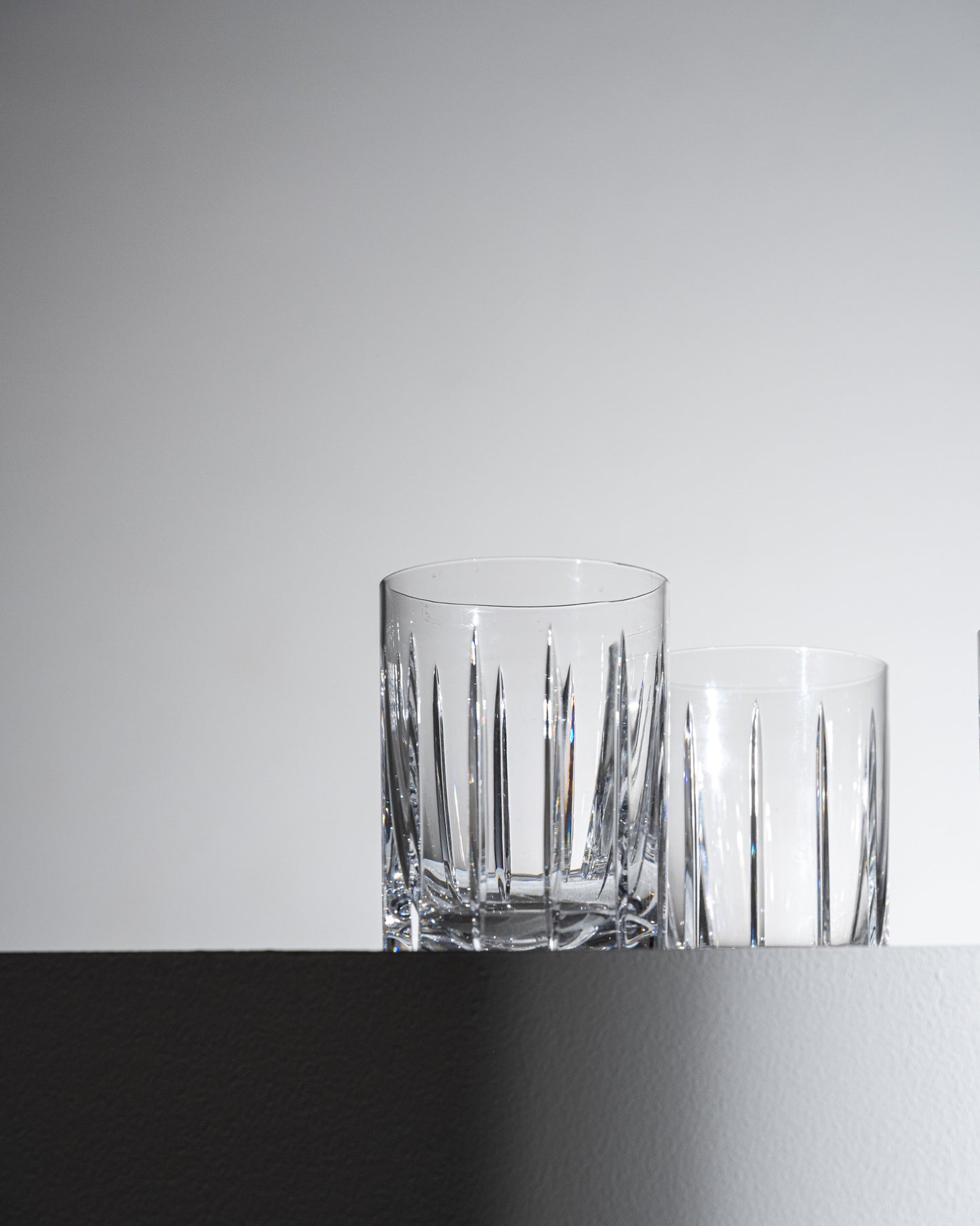 SET OF 6 SEVRES CRYSTAL WHISKEY GLASSES, 1980s