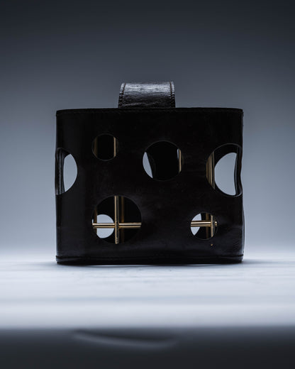 PORTE-BOUTEILLE EN CUIR, 1950s