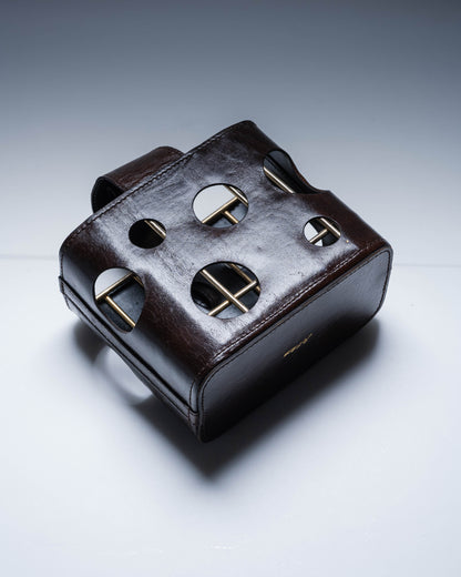 PORTE-BOUTEILLE EN CUIR, 1950s