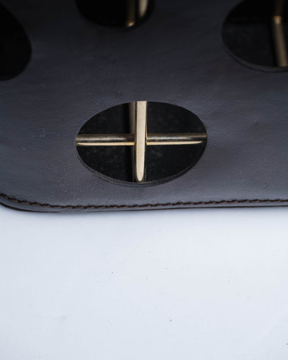 PORTE-BOUTEILLE EN CUIR, 1950s