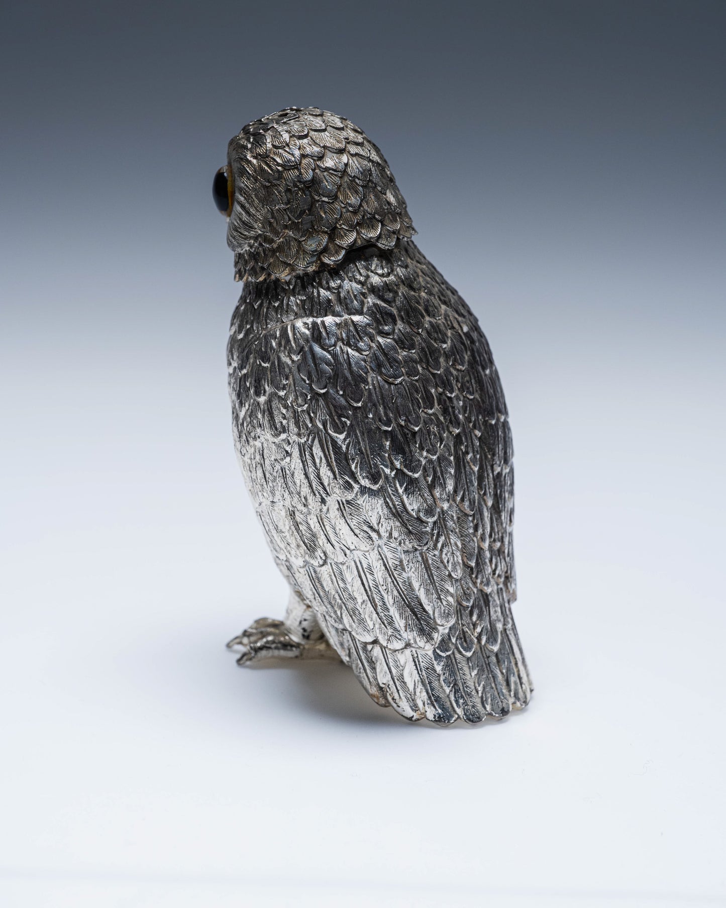 GRANDE SALIÈRE EN MÉTAL ARGENTÉ, 1950s