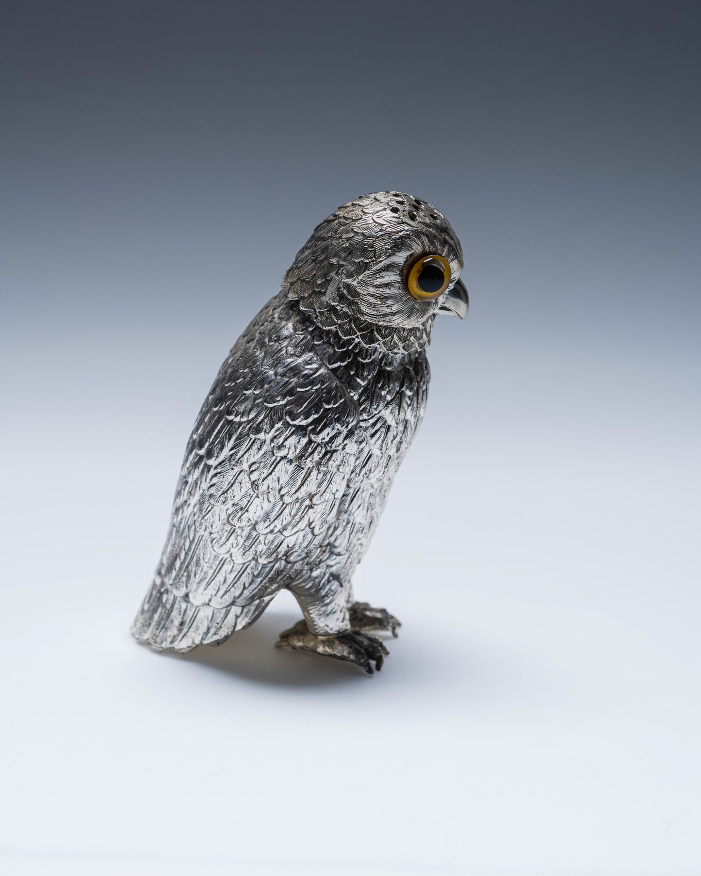 GRANDE SALIÈRE EN MÉTAL ARGENTÉ, 1950s